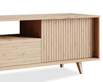 Meuble TV bois 2 portes et 1 niche 180cm Diego