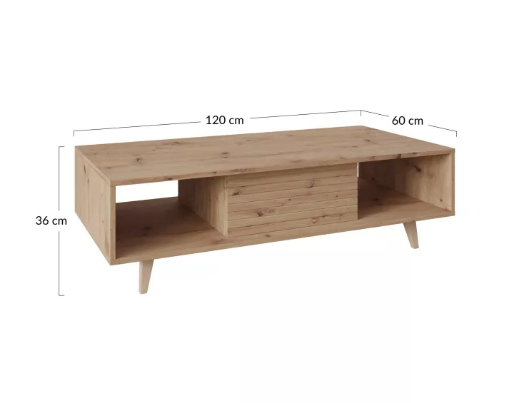 Table basse bois 120cm Diego