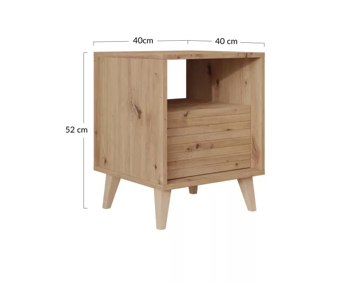 Table de chevet bois 40cm Diego