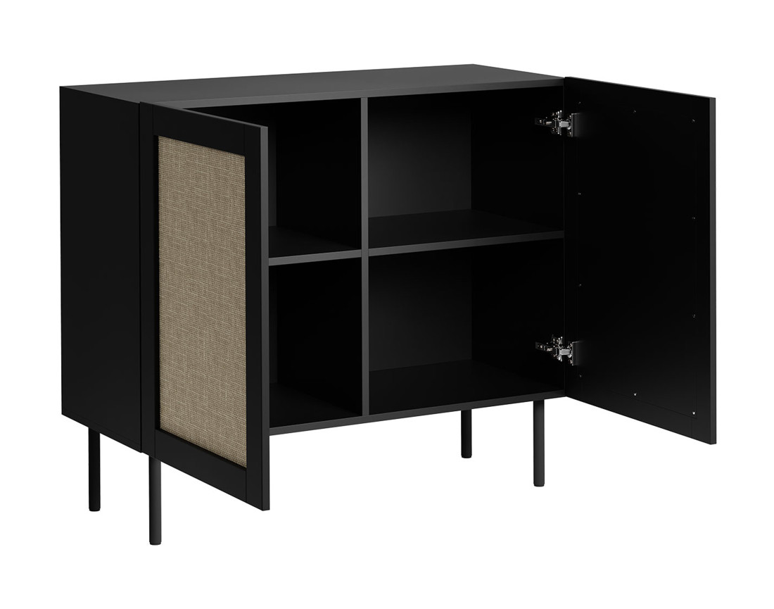 Buffet bois et jute 100cm Jose