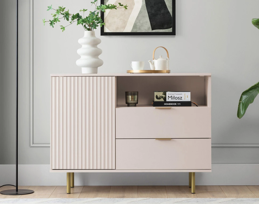 Buffet beige 2 tiroirs, 1...