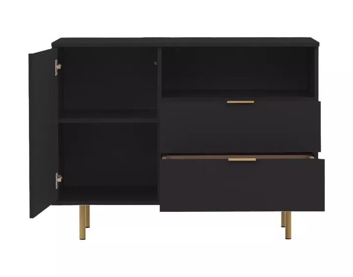 Buffet noir 107cm Monica