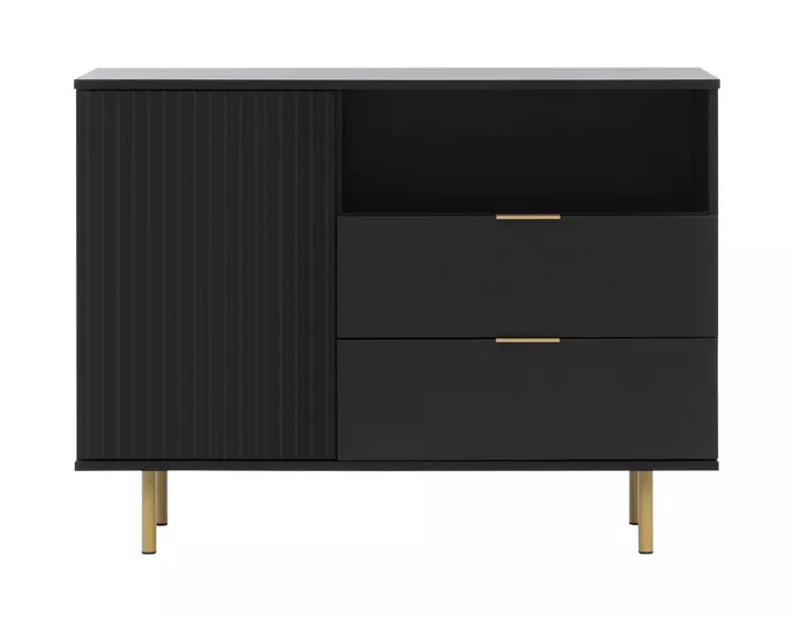 Buffet noir 107cm Monica