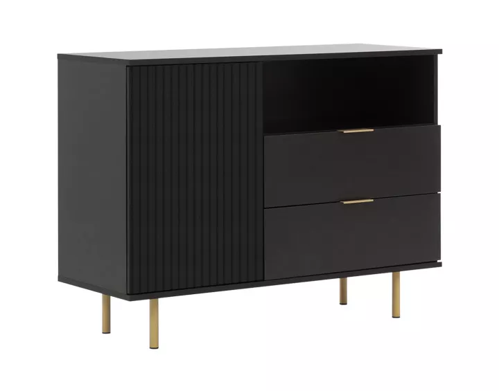 Buffet noir 107cm Monica