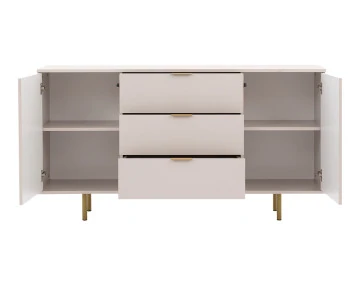 Buffet beige 3 tiroirs et 2 portes 150cm Monica