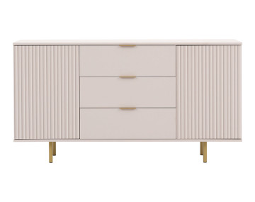 Buffet beige 3 tiroirs et 2 portes 150cm Monica