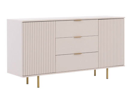 Buffet beige 3 tiroirs et 2 portes 150cm Monica