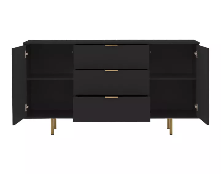 Buffet noir 150cm Monica