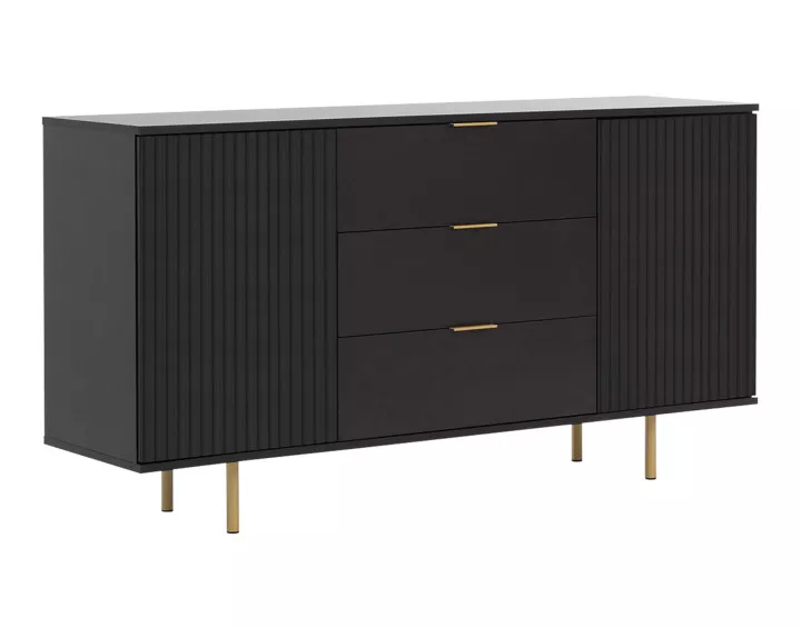 Buffet noir 150cm Monica