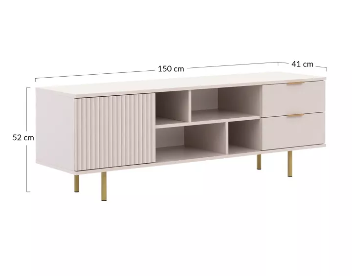 Meuble TV beige 150cm Monica