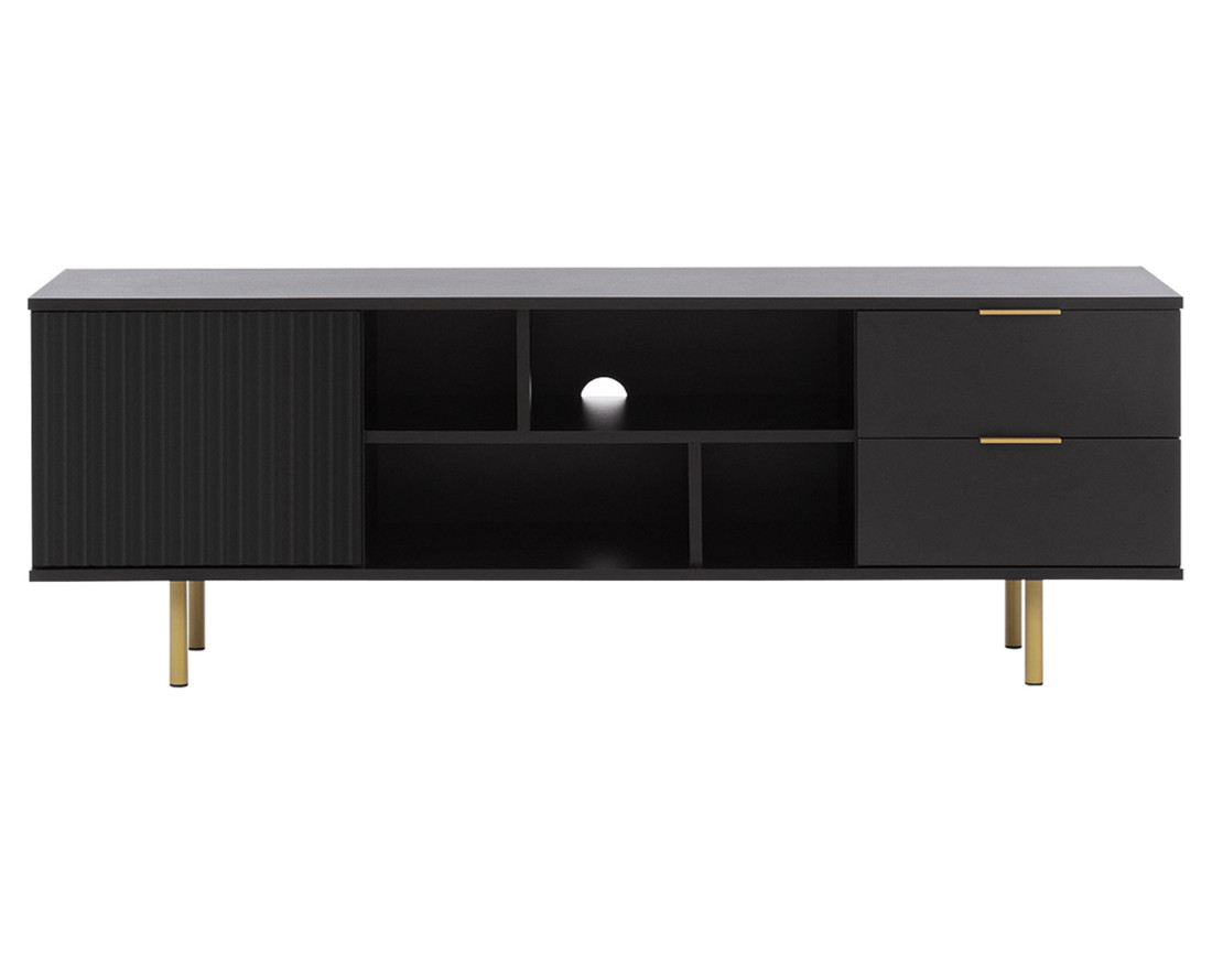 Meuble TV noir 150cm Monica