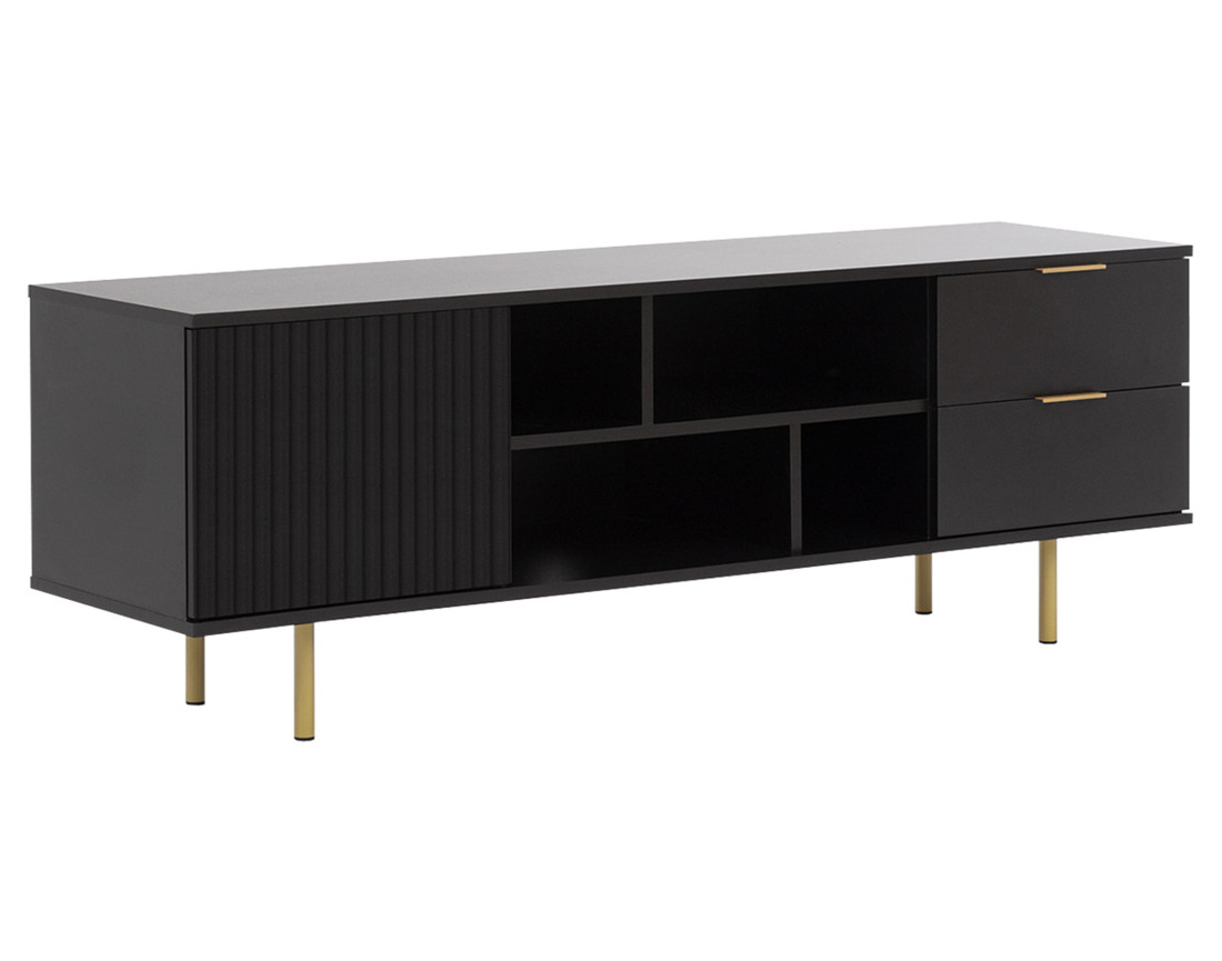 Meuble TV noir 150cm Monica