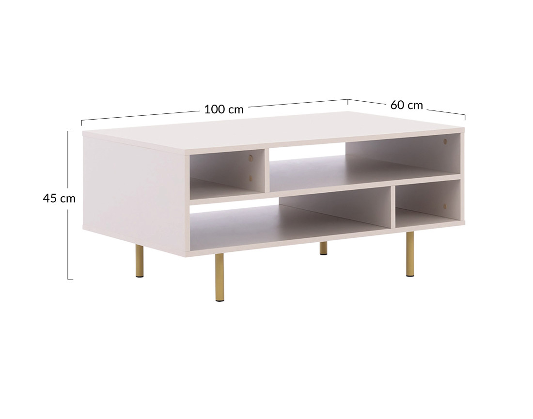 Table basse beige 100cm Monica