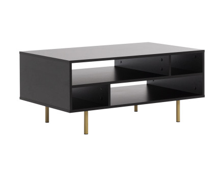 Table basse noir 5 niches 100cm Monica