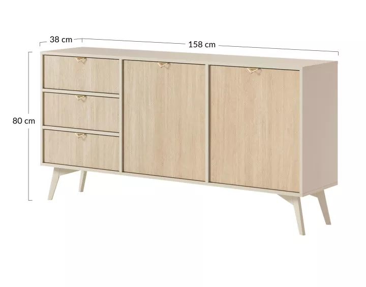 Buffet bois 158cm Newport