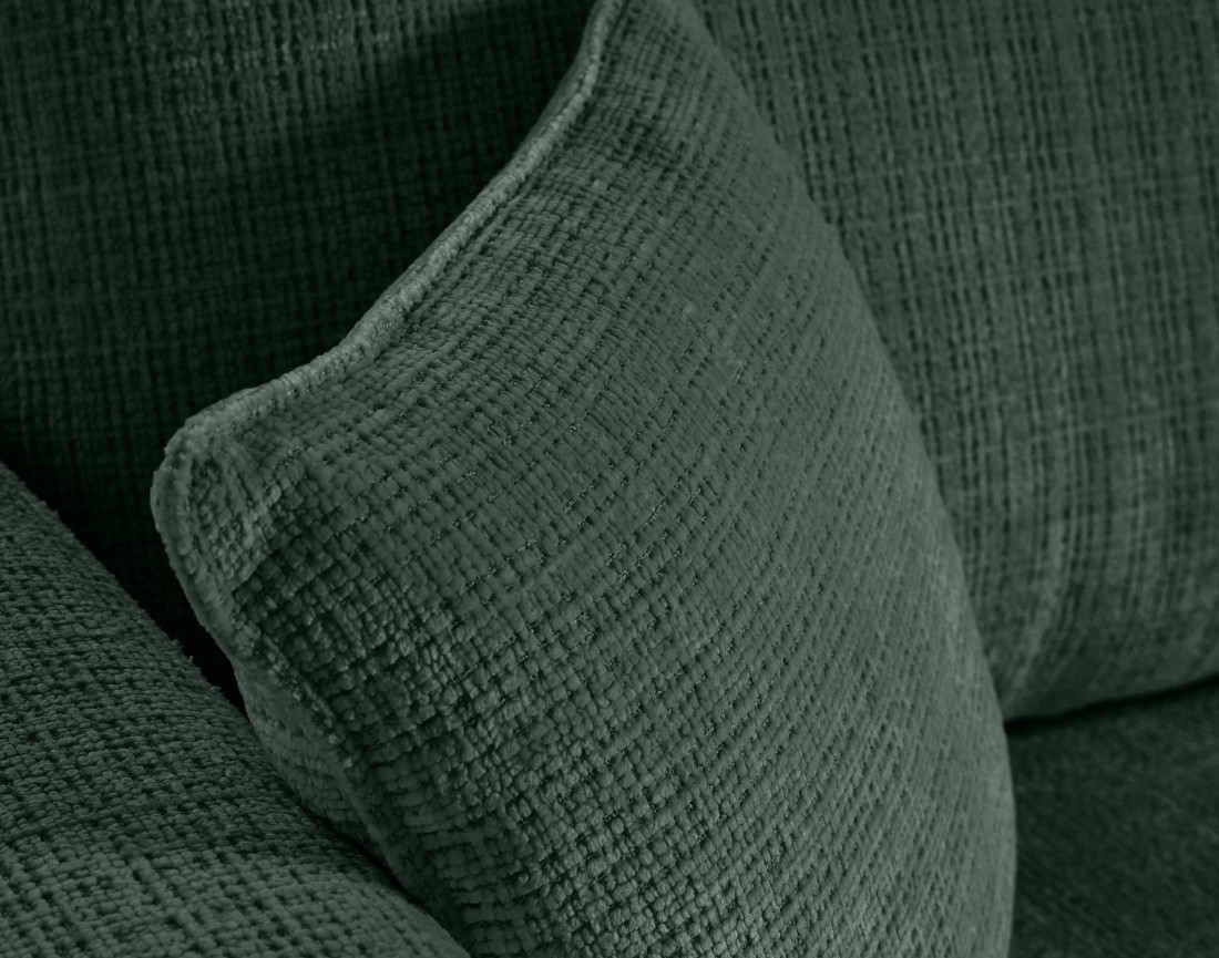 Canapé d'angle réversible 4 places convertible avec coffre en velours texturé Miro