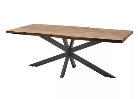 Table à manger bois et noir 200cm Buenavista