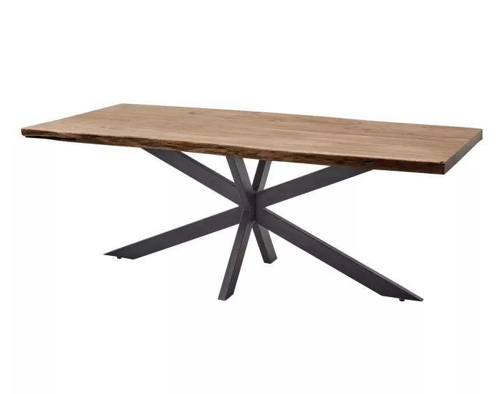 Table à manger bois et noir 200cm Buenavista