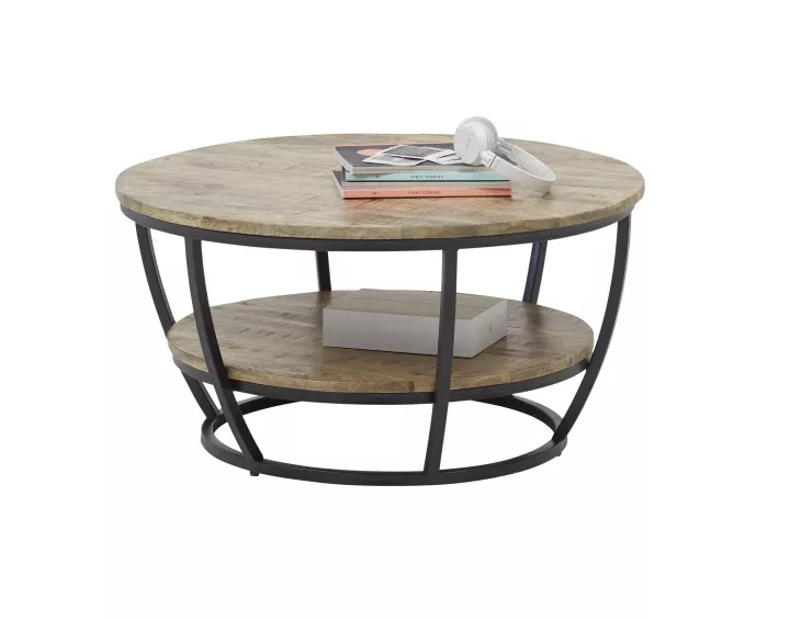 Table basse bois et noir 86cm Corazon