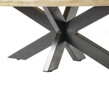 Table basse bois et noir 120cm Manzanilla