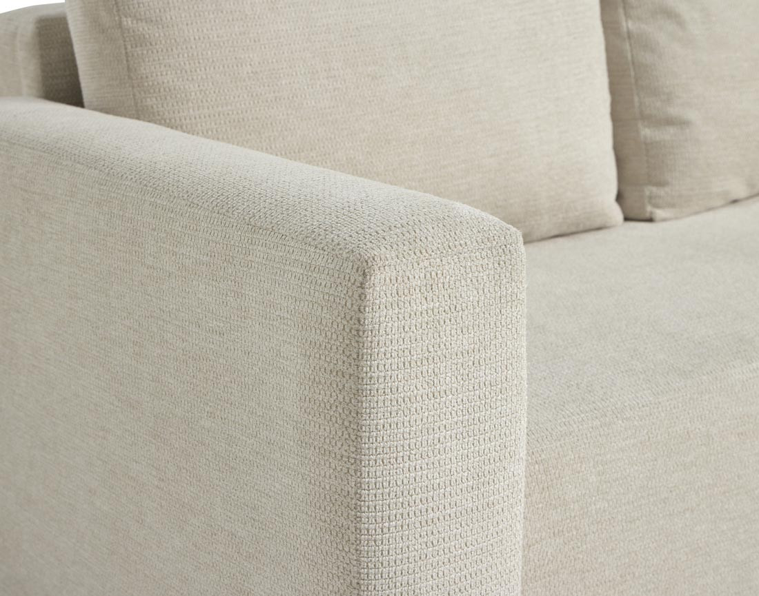 Canapé d'angle réversible 4 places convertible avec coffre en tissu texturé Canopy Canapé d'angle réversible 4 places convertible avec coffre en tissu texturé Canopy