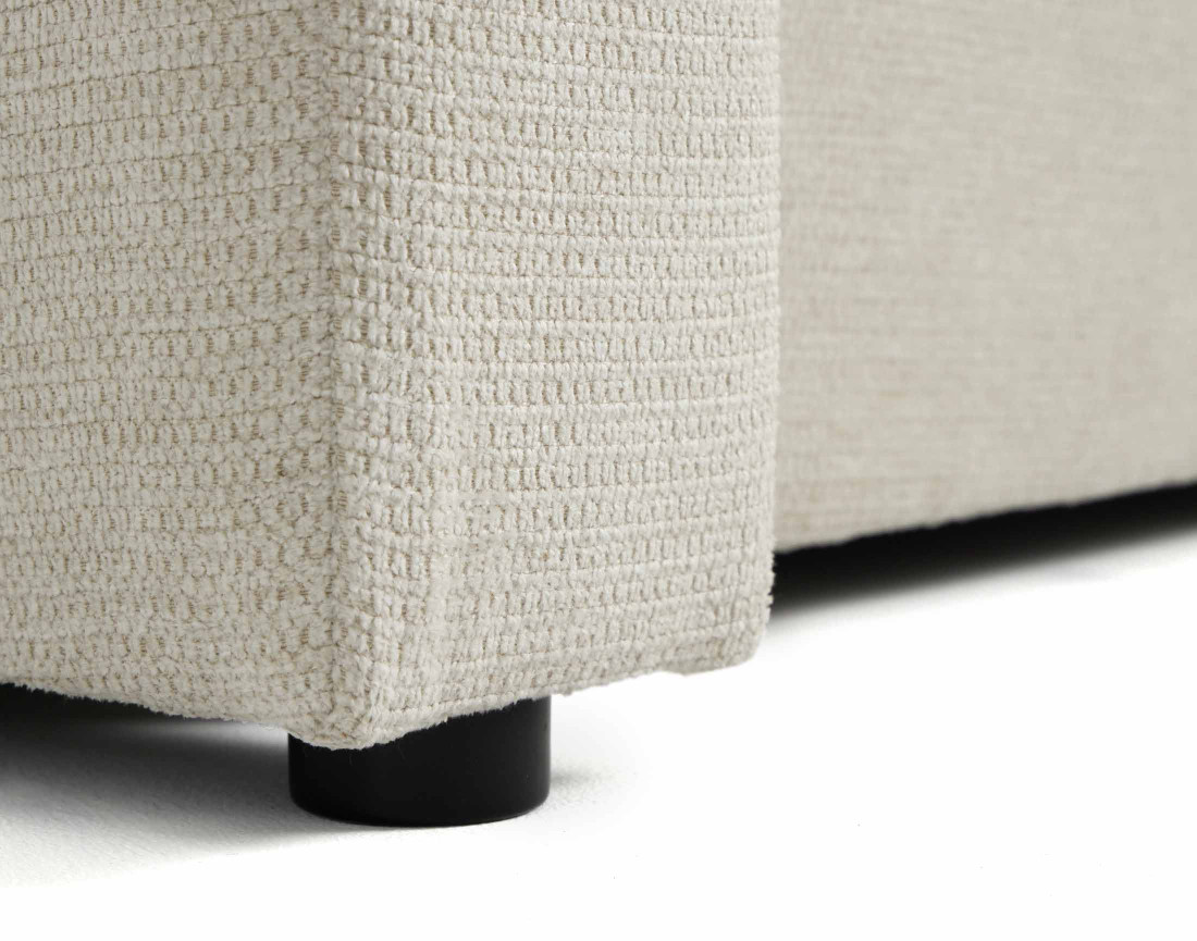 Canapé d'angle réversible 4 places convertible avec coffre en tissu texturé Canopy Canapé d'angle réversible 4 places convertible avec coffre en tissu texturé Canopy