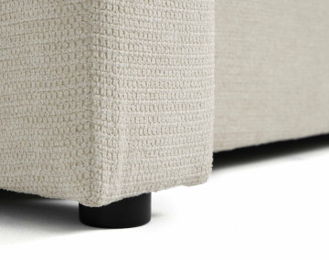 Canapé d'angle réversible 4 places convertible avec coffre en tissu texturé Canopy