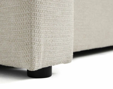 Canapé d'angle réversible 4 places convertible avec coffre en tissu texturé Canopy