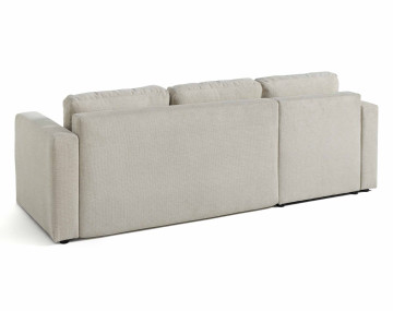 Canapé d'angle réversible 4 places convertible avec coffre en tissu texturé Canopy