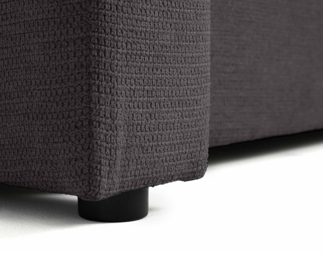 Canapé d'angle réversible 4 places convertible avec coffre en tissu texturé Canopy