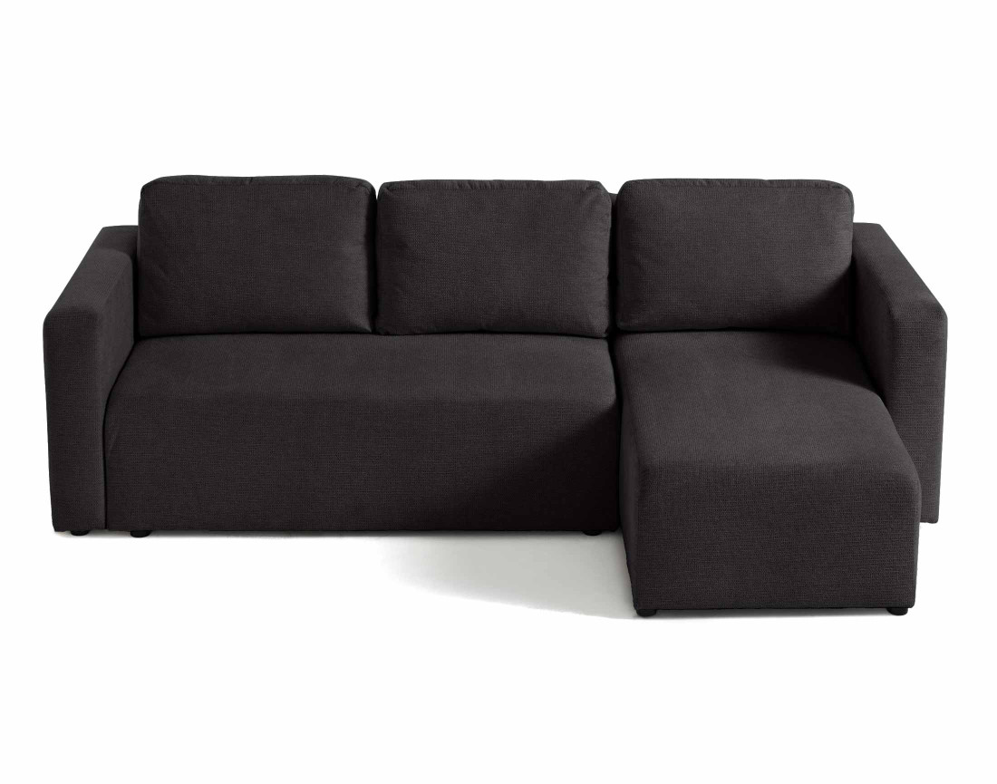 Canapé d'angle réversible 4 places convertible avec coffre en tissu texturé Canopy