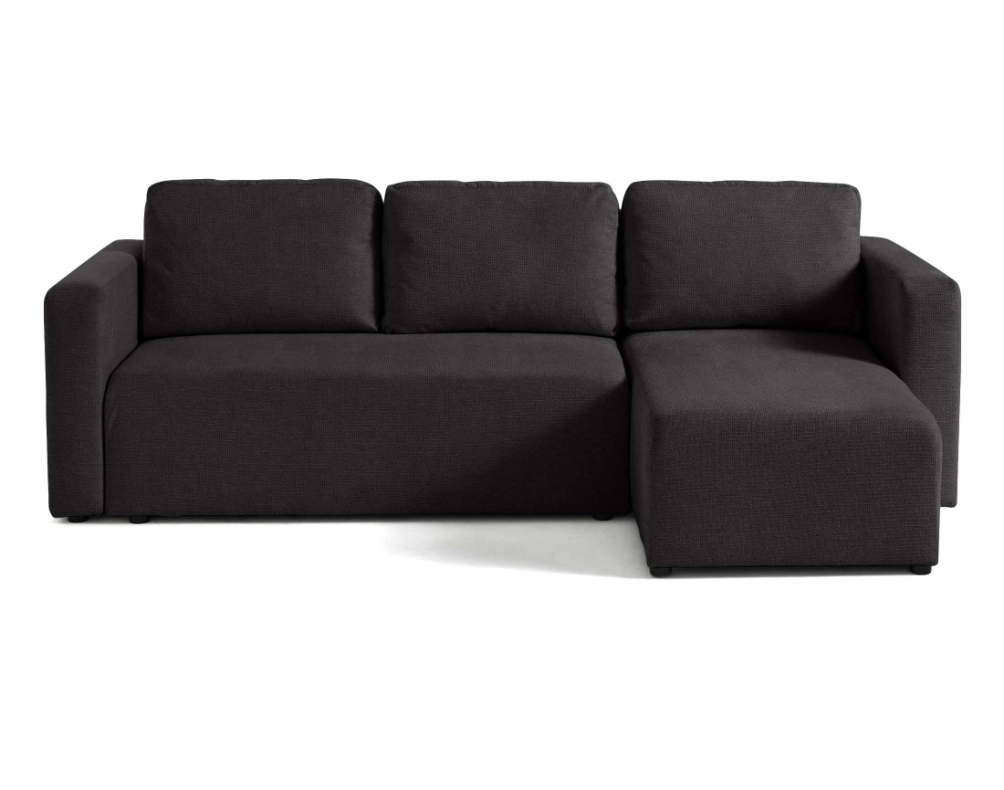 Canapé d'angle réversible 4 places convertible avec coffre en tissu texturé Canopy