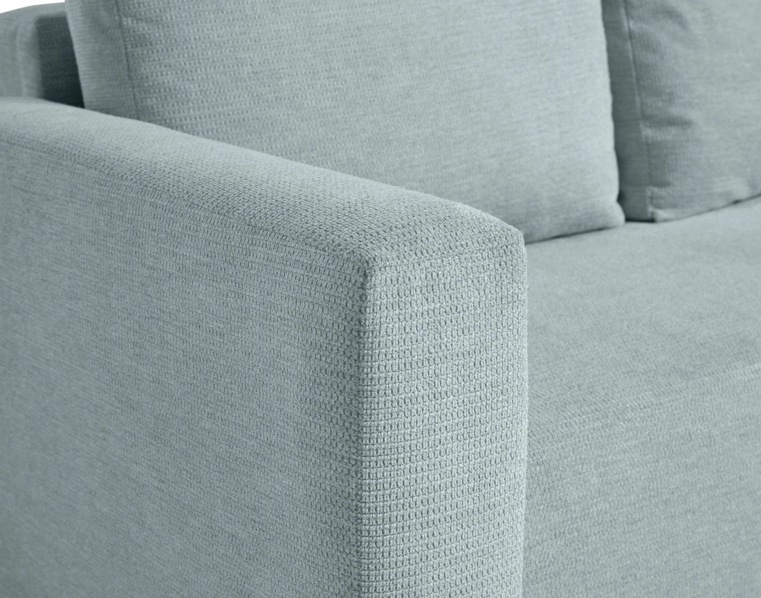 Canapé d'angle réversible 4 places convertible avec coffre en tissu texturé Canopy