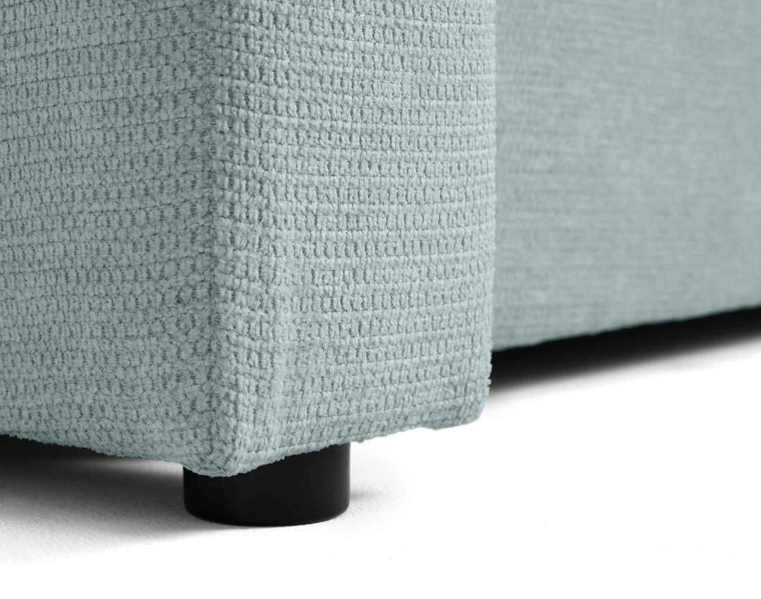 Canapé d'angle réversible 4 places convertible avec coffre en tissu texturé Canopy