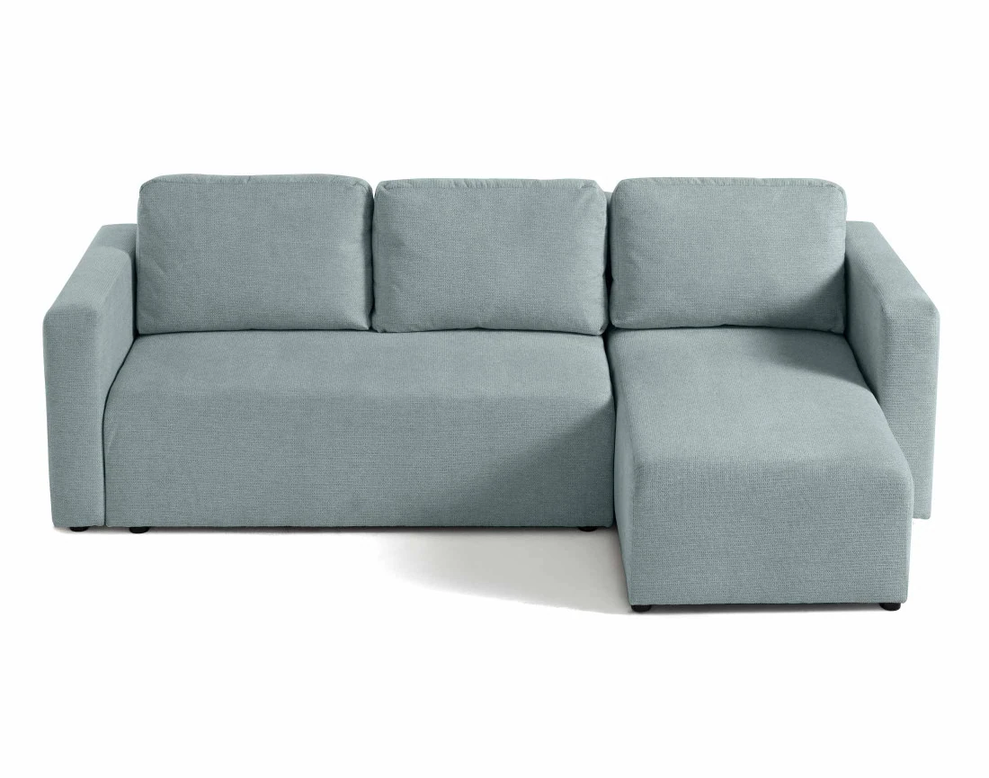 Canapé d'angle réversible 4 places convertible avec coffre en tissu texturé Canopy