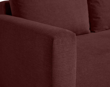 Canapé d'angle réversible 4 places convertible avec coffre en tissu texturé Canopy