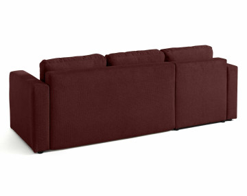 Canapé d'angle réversible 4 places convertible avec coffre en tissu texturé Canopy