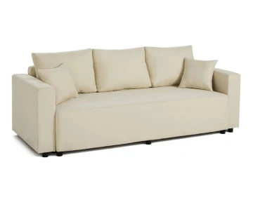 Canapé 3 places convertible avec coffre en tissu Regala