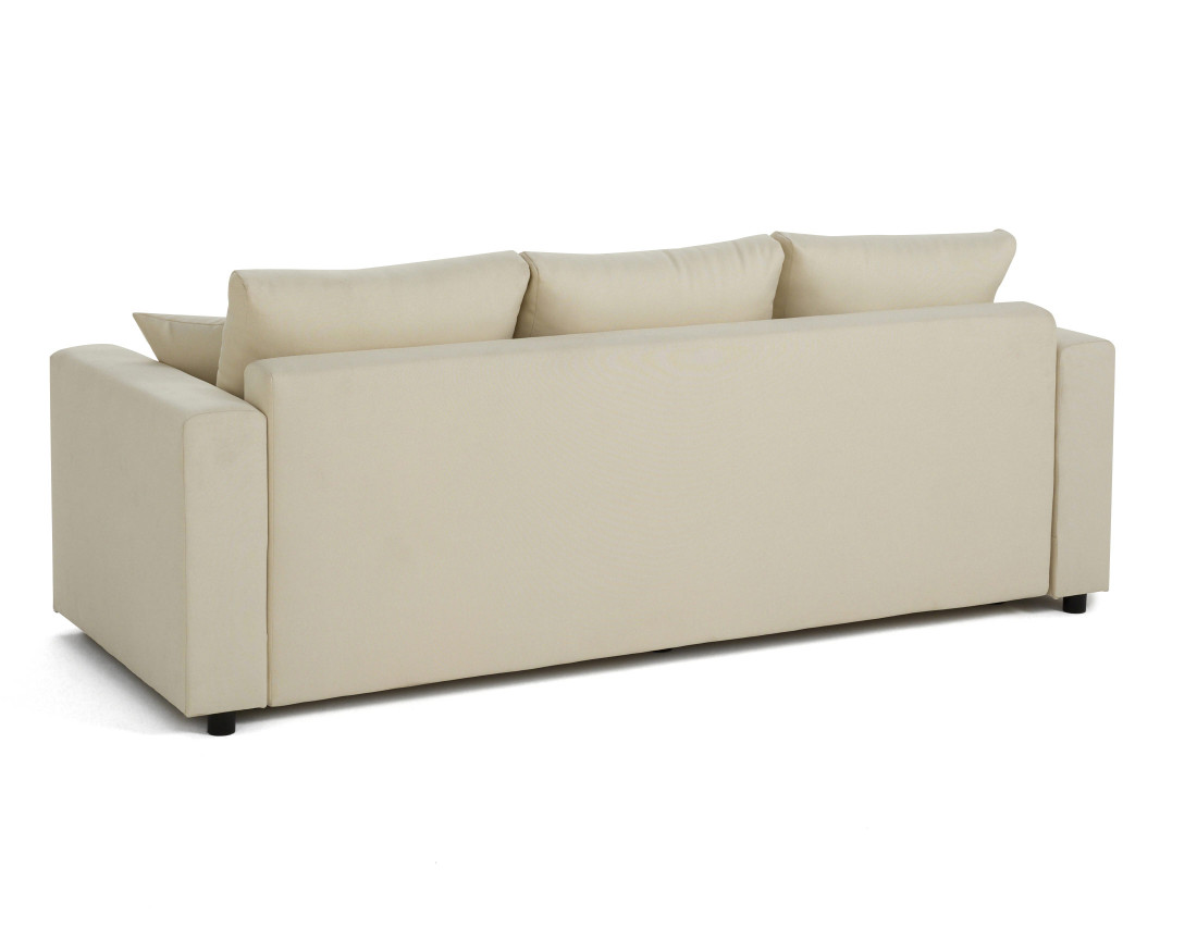 Canapé 3 places convertible avec coffre en tissu Regala Canapé 3 places convertible avec coffre en tissu Regala