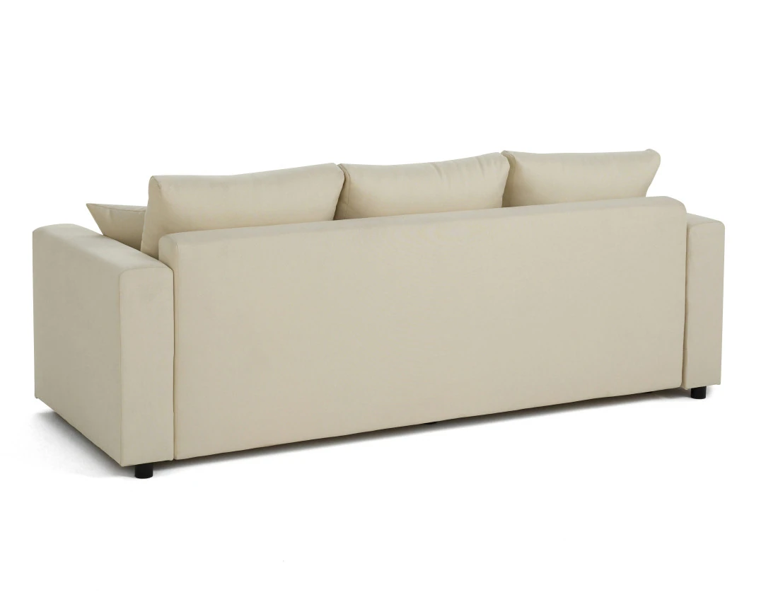 Canapé 3 places convertible avec coffre en tissu Regala