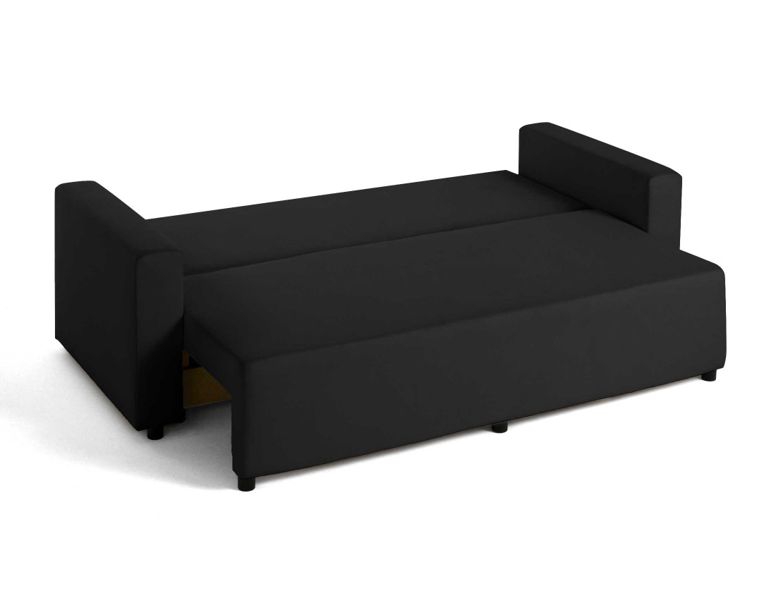 Canapé 3 places convertible avec coffre en tissu Regala Canapé 3 places convertible avec coffre en tissu Regala