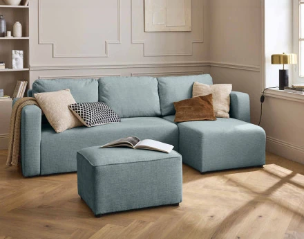 Pouf en tissu texturé Canopy
