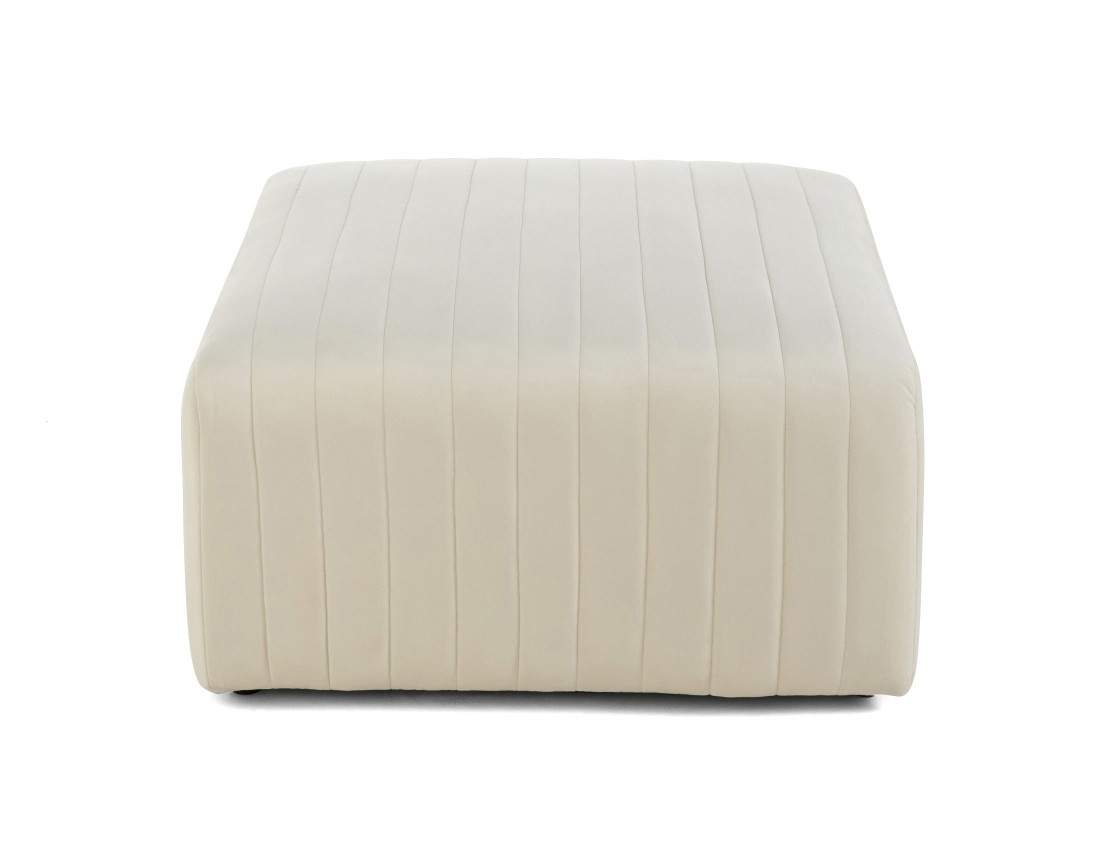 Pouf modulable en velours Nova