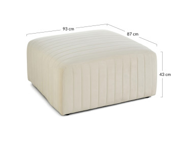 Pouf modulable en velours Nova