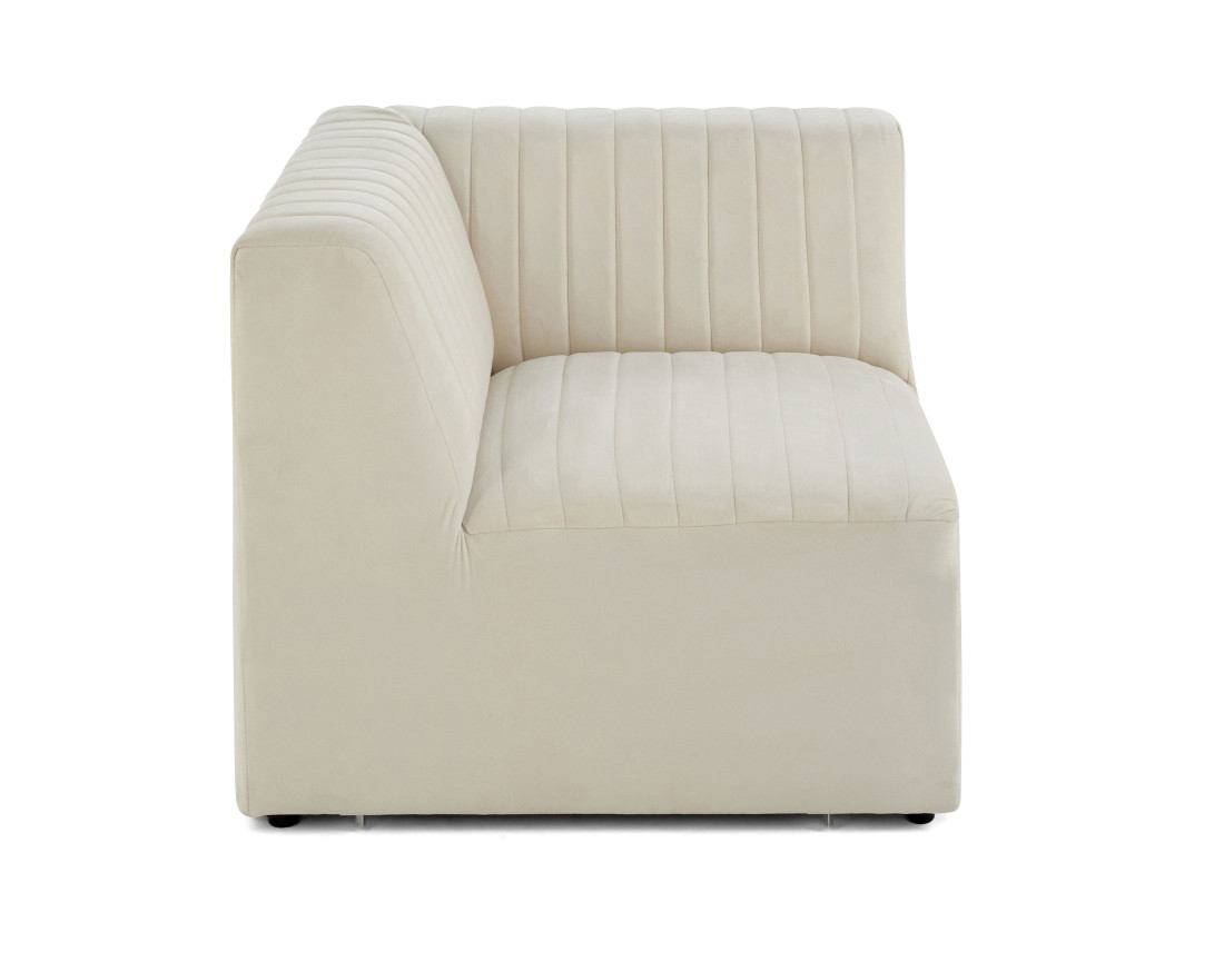 Module d'assise d'angle réversible en velours Nova
