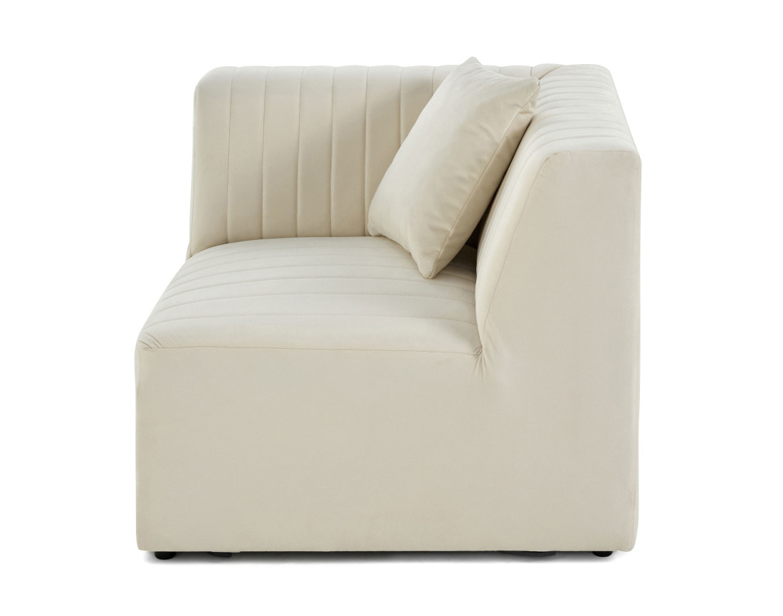 Module d'assise d'angle réversible en velours Nova