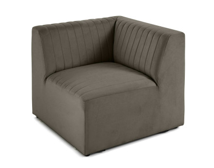 Module d'assise d'angle réversible en velours Nova