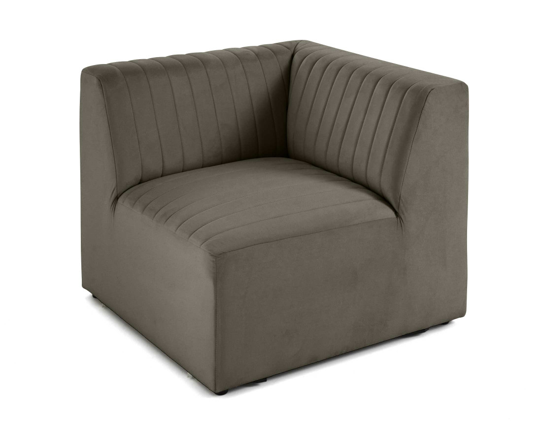 Module d'assise d'angle réversible en velours Nova Module d'assise d'angle réversible en velours Nova
