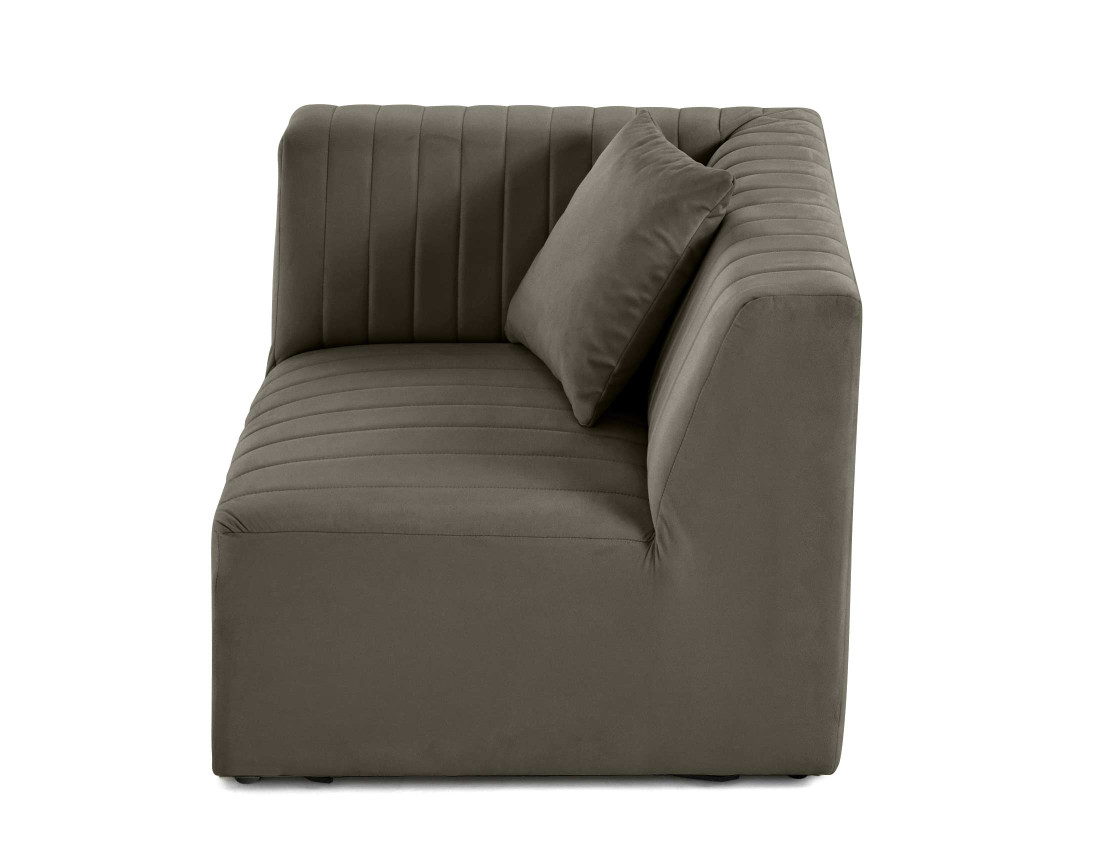 Module d'assise d'angle réversible en velours Nova Module d'assise d'angle réversible en velours Nova