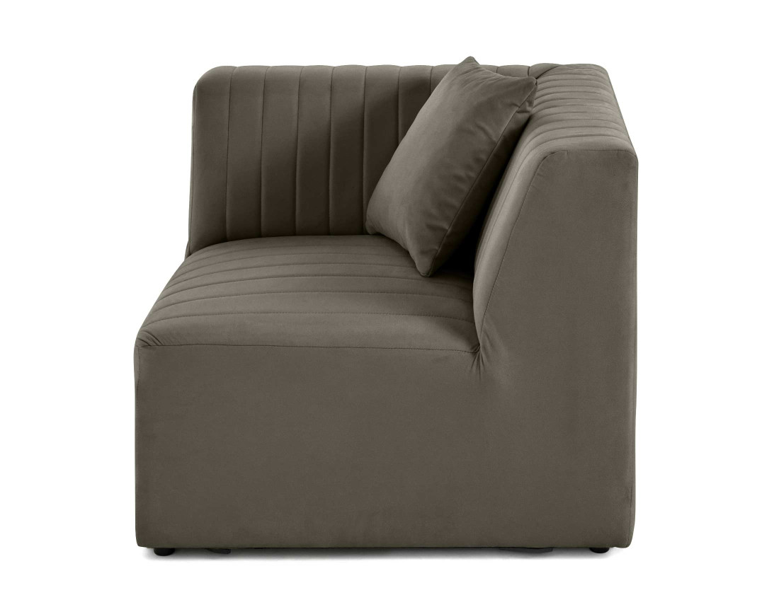 Module d'assise d'angle réversible en velours Nova Module d'assise d'angle réversible en velours Nova